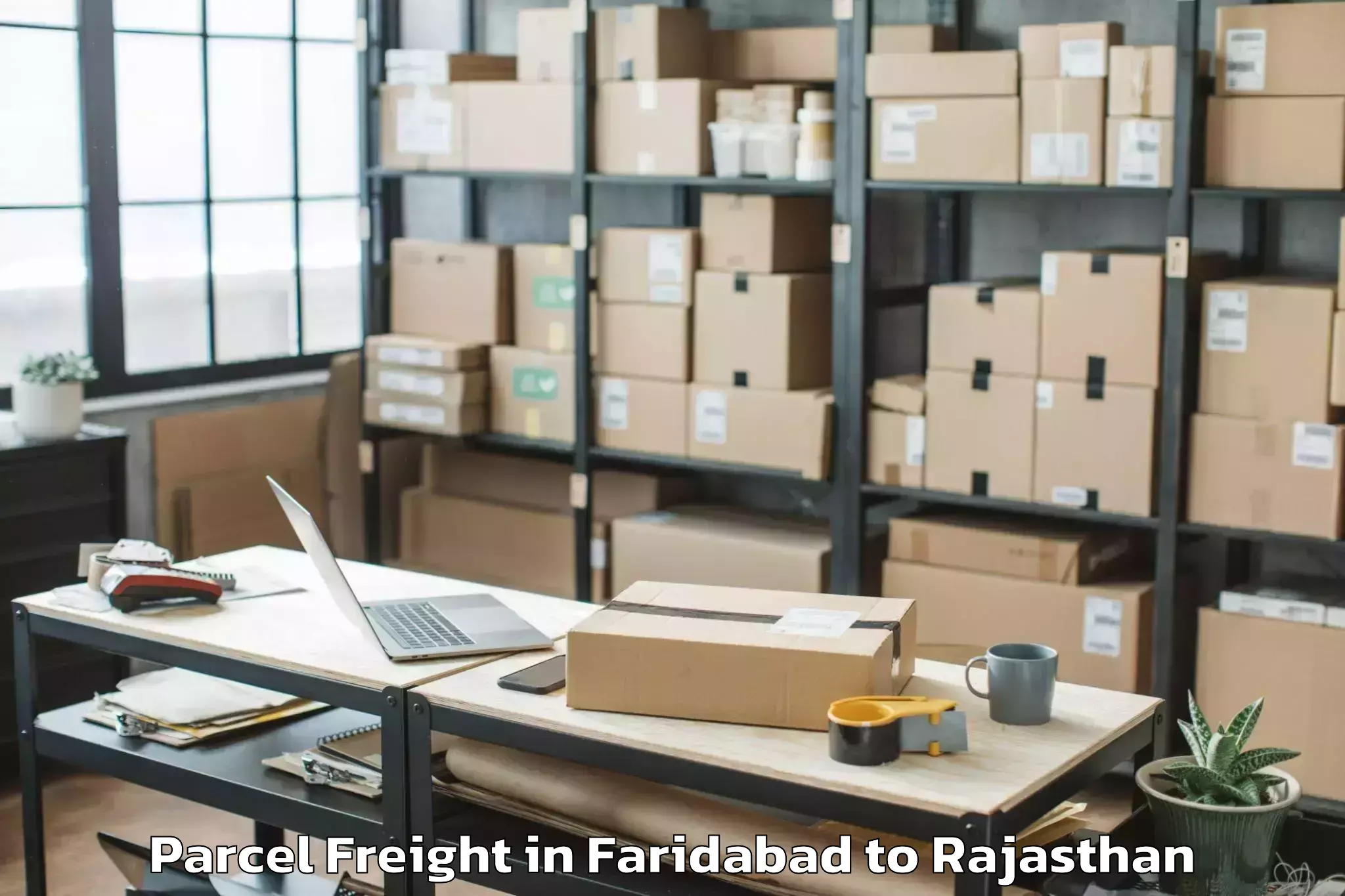 Book Faridabad to Neemrana Parcel Freight Online